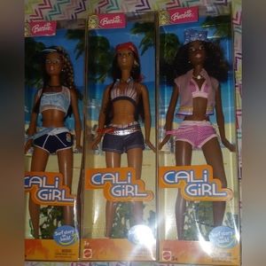 (3) NIB 2003 Barbie Cali Girl: Teresa, Lea, & Christie Barbie Dolls